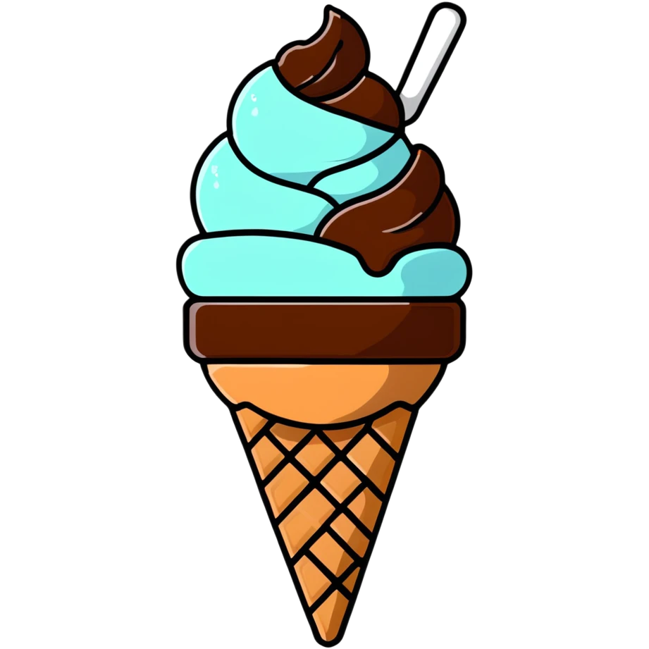 Ice cream chocolate emoji