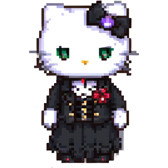 Gothic Hello Kitty emoji