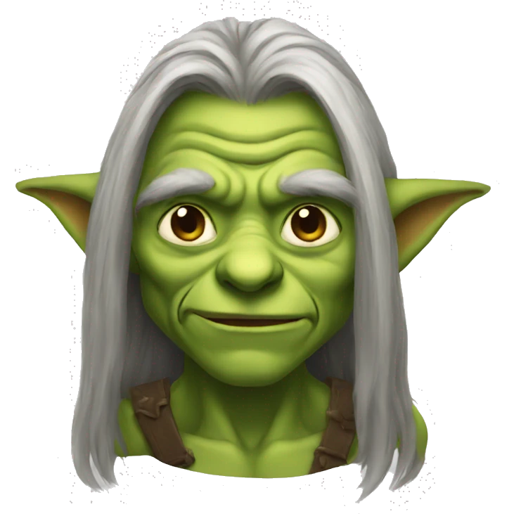 goblin with long hair emoji