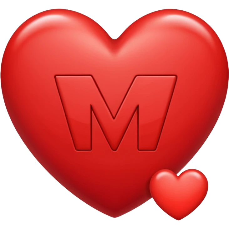 the letters M + V, in a heart  emoji