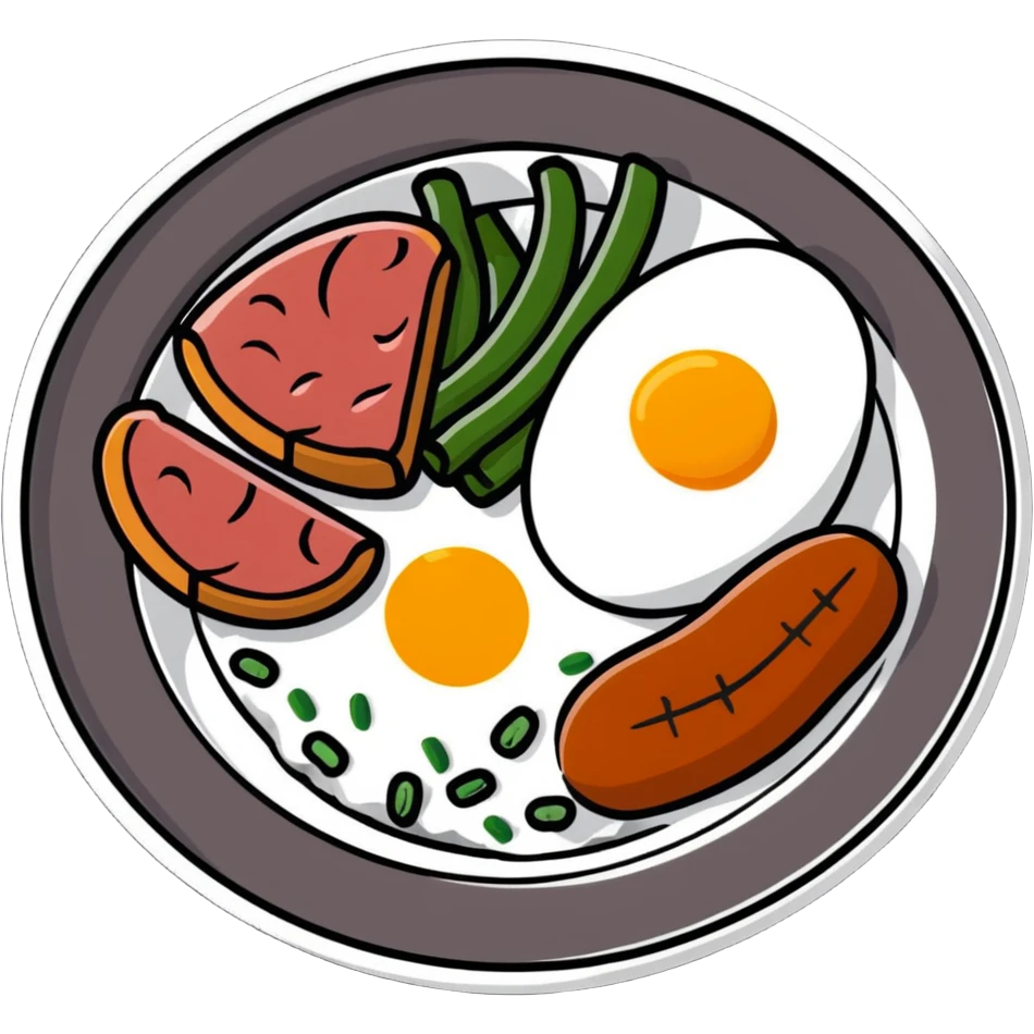 A colorful plate with protein foods: meat, egg, beans, tofu, and yogurt served together. emoji