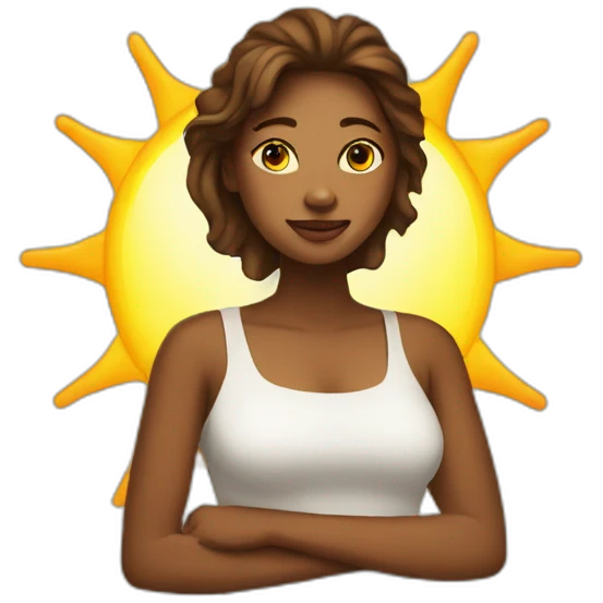 a woman that is the sun  emoji
