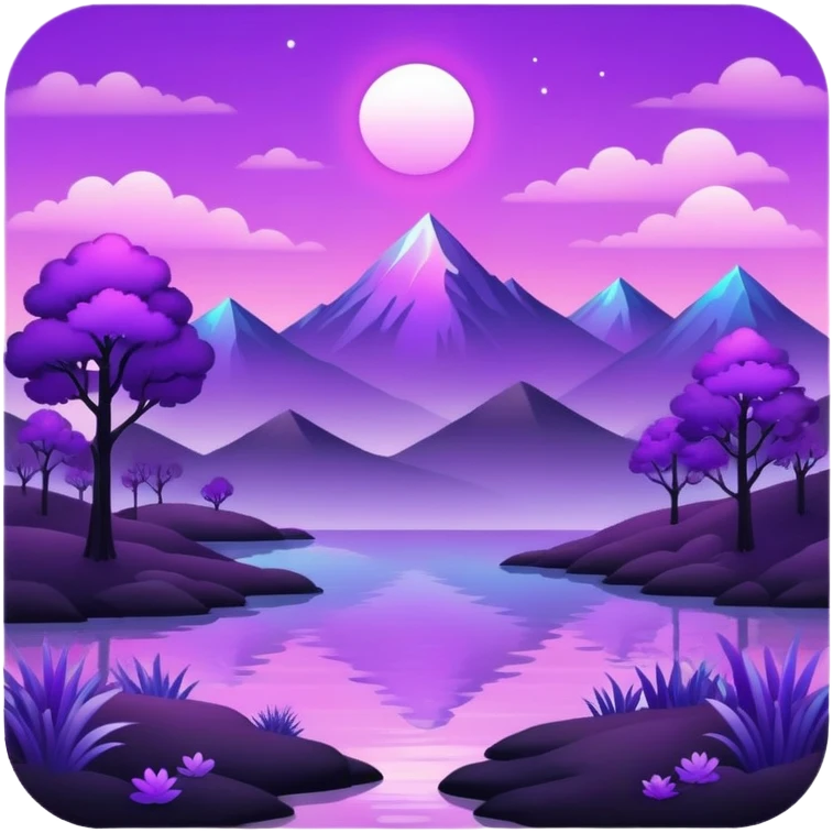  Black-purple-Iridescent-aesthetic-scenic-scenery-Decoration emoji
