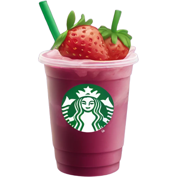starbucks strawberry açaí refresher emoji