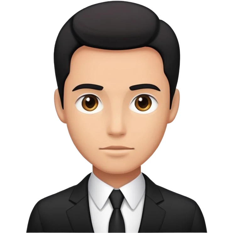 A man in a black suit with PrimeCopy written on it emoji