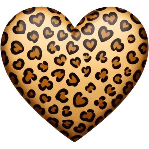 Leopard print heart emoji