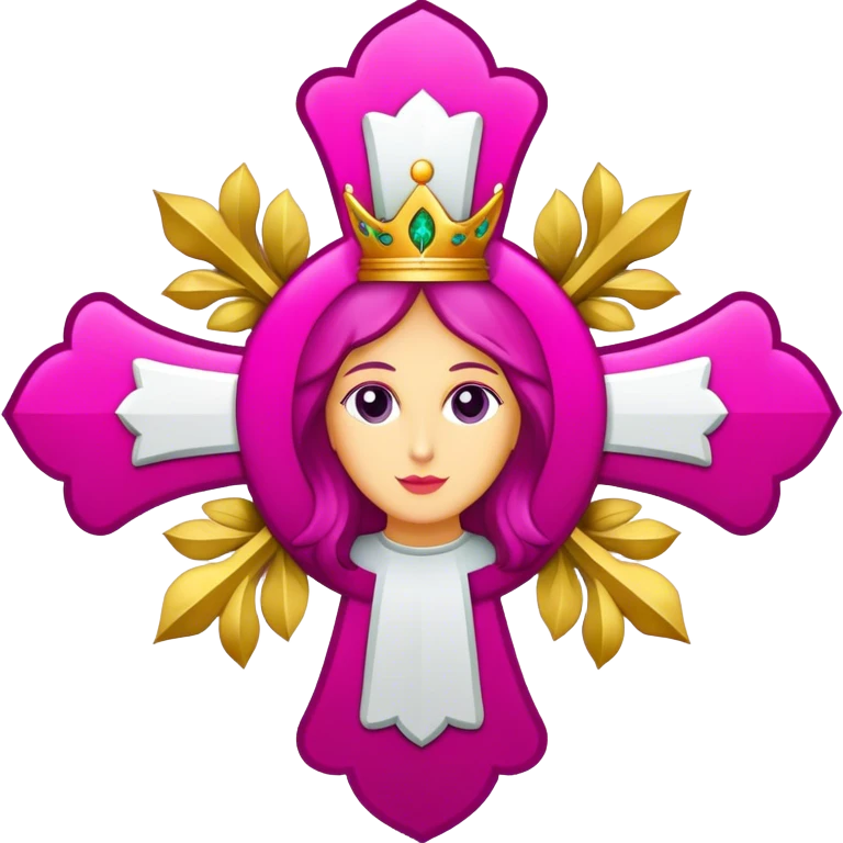 ave maria's emblem with a touch of majenta emoji