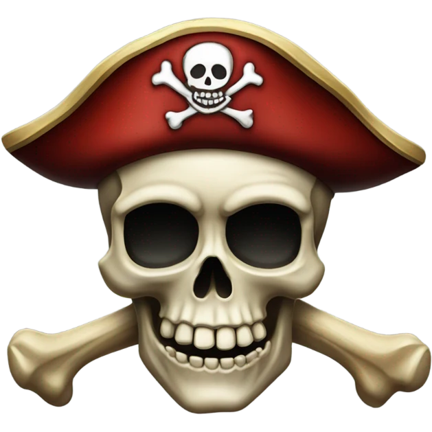 Pirate skull and crossbones emoji