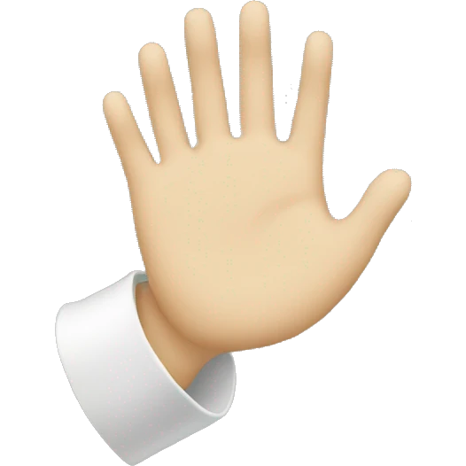 open giving hand emoji