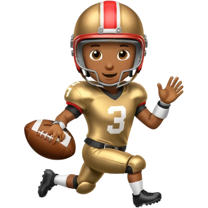 coin mascot playing football emoji