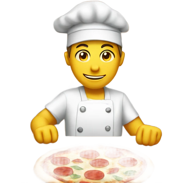 Making a pizza emoji