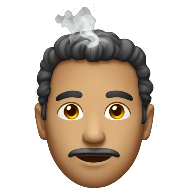 male portrait with cigarette emoji