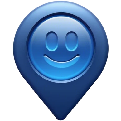 dark blue geotag emoji