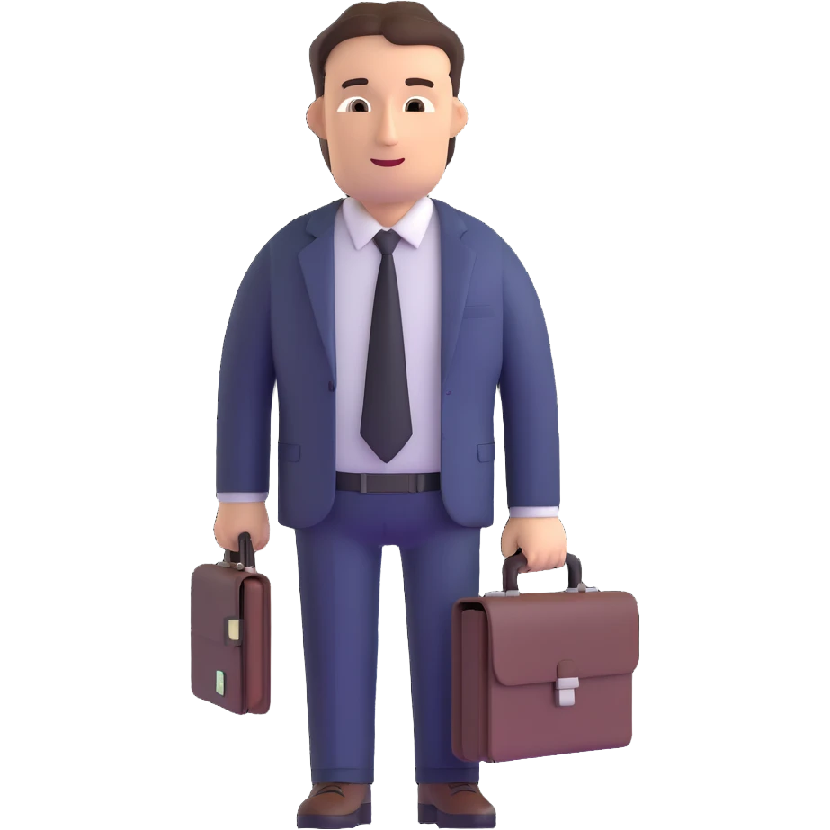Dad with a tie and briefcase emoji
