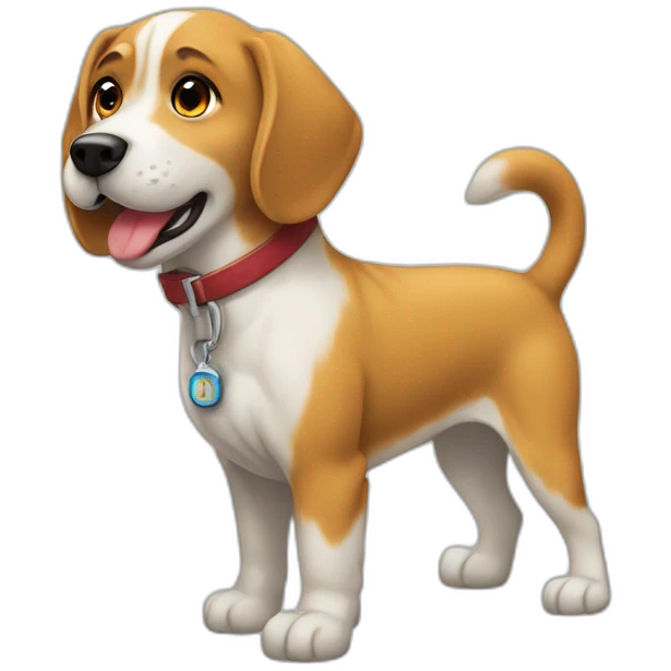 Un chien sûr un avion emoji