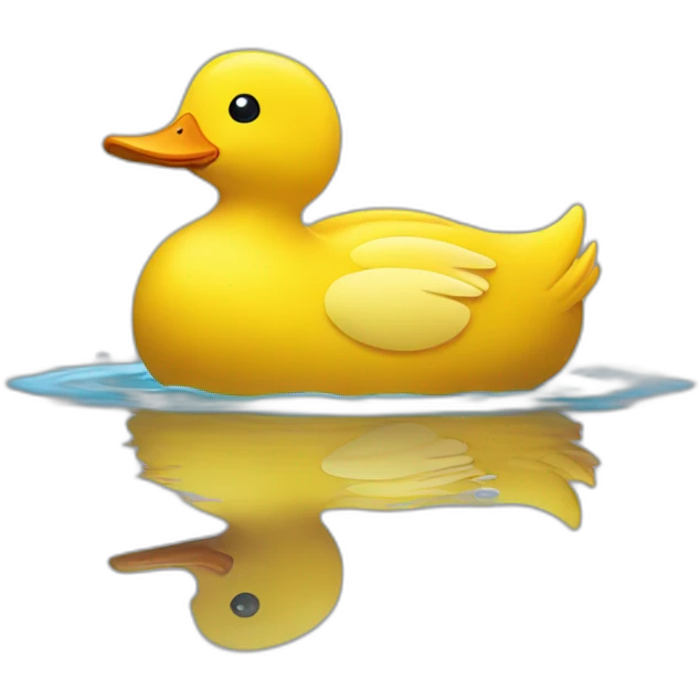 A yellow duck floating on the water emoji