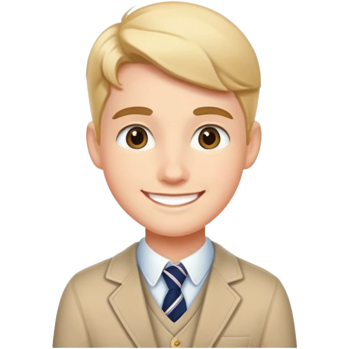 Preppy smile emoji