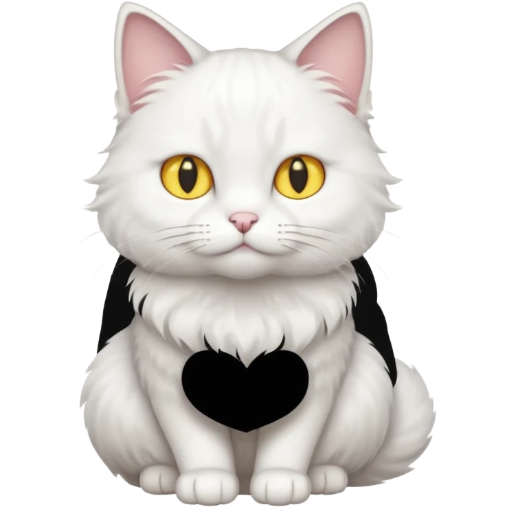 white cat with yellow eyes  emoji