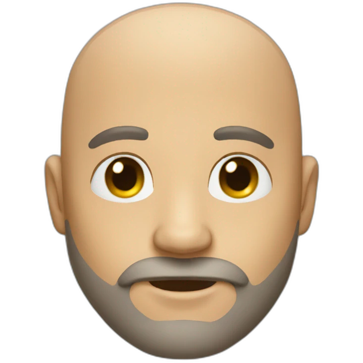 Bald and bearded man  emoji