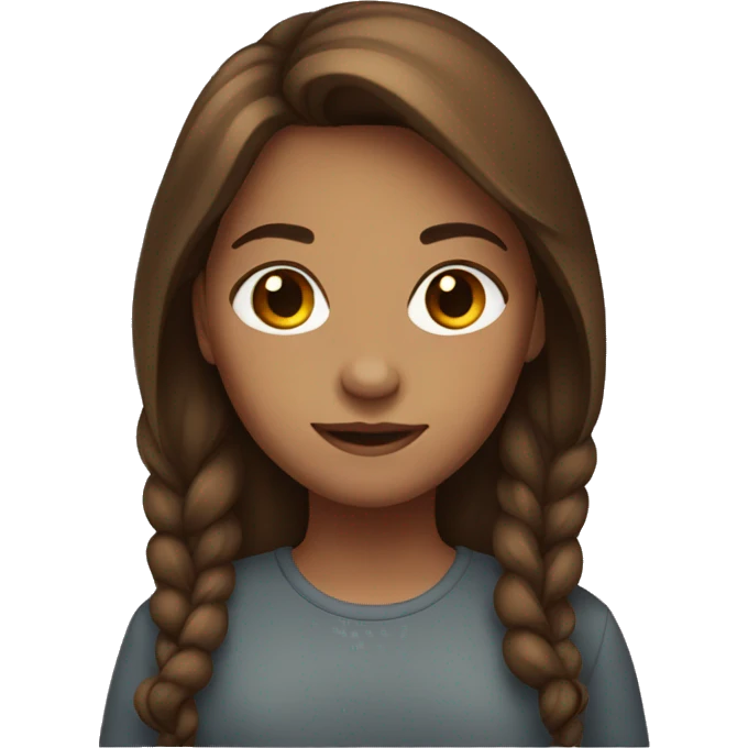 Girl with brown hair emoji