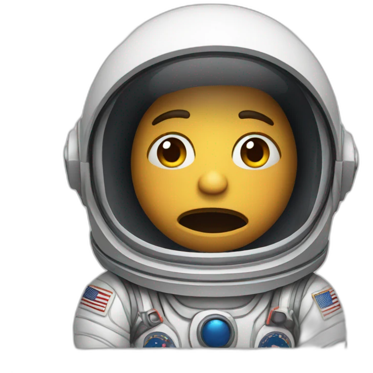 Scared astronaut emoji