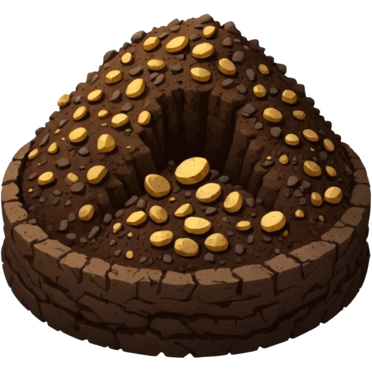 pile of soil with small pieces only emoji