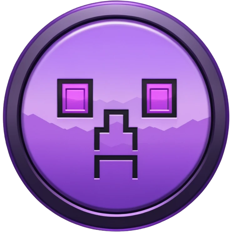 minecraft music disc with purple in the middle emoji