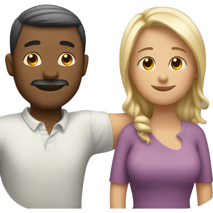 Husband and wife hugging emoji