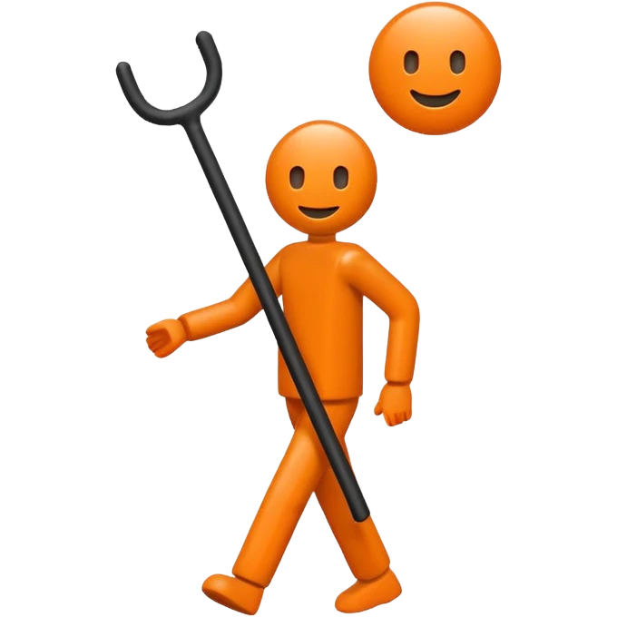 Orenge sticfigüre from alanbecker emoji