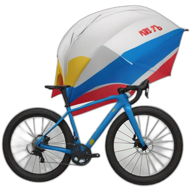 Ciclista mtb paraguas emoji