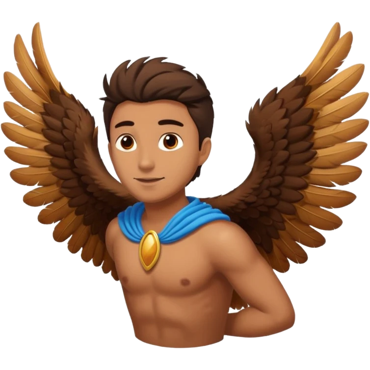 A man flying with wings emoji
