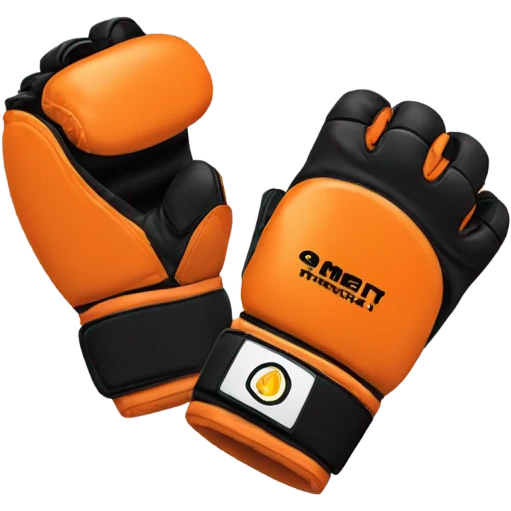 orange mma glove emoji