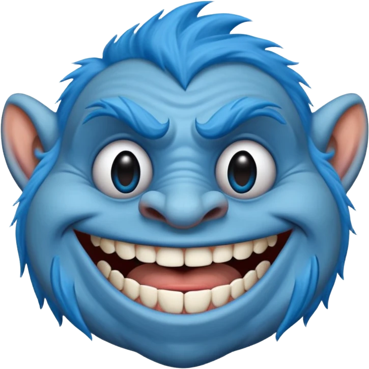 Blue troll faces emoji