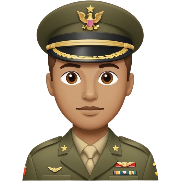Человек в армейской форме в армии  emoji