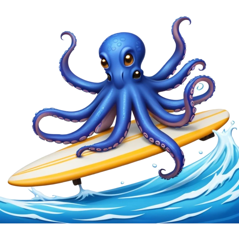 Octopus on surfboard  emoji