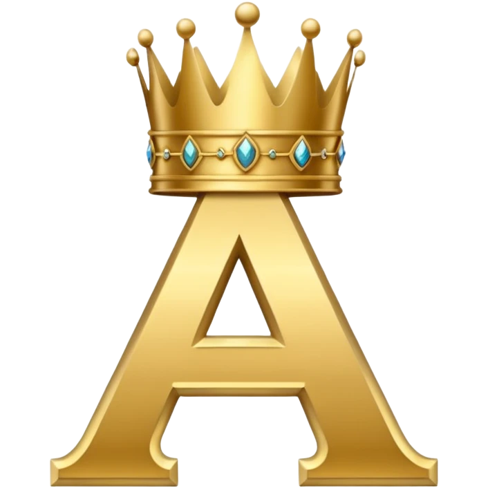 Letter a with crown emoji
