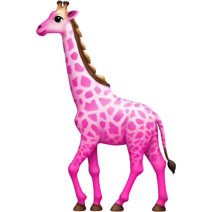 Pink ombre full body giraffe with glitter  emoji