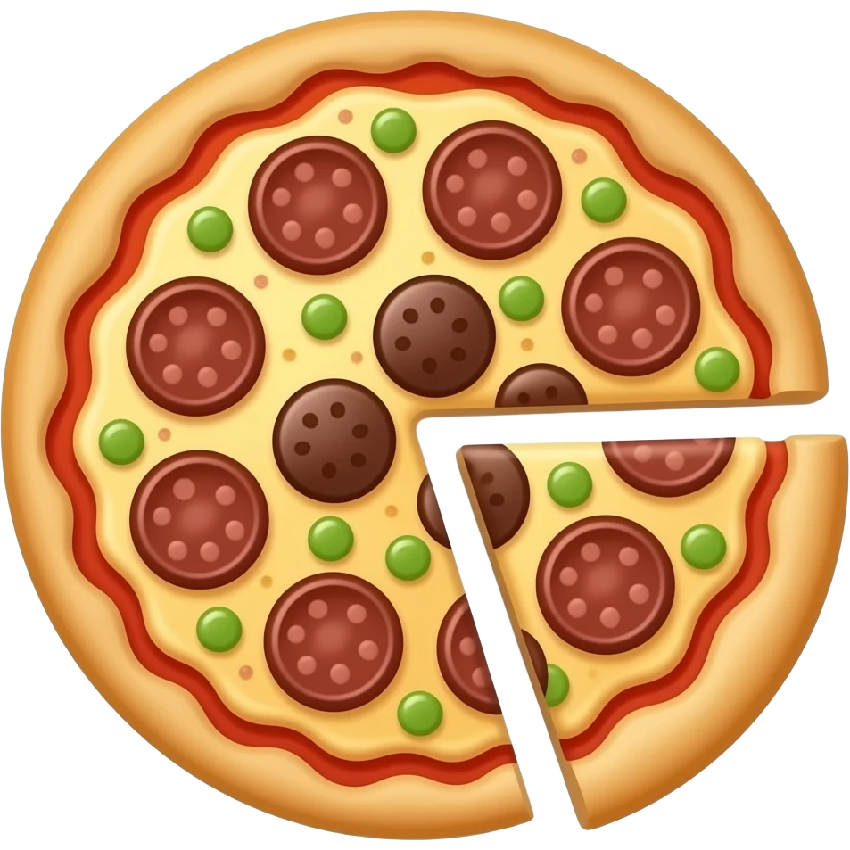 Pizza made out if pancakes with chocolate as the toppings emoji