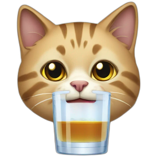 Cat drink béer emoji
