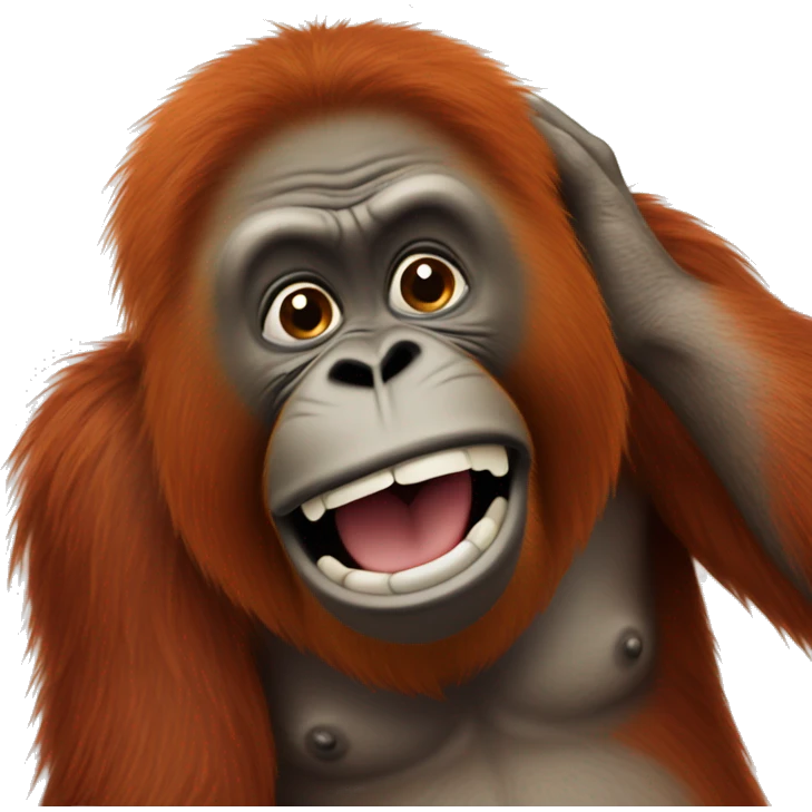 Orangutang farting emoji