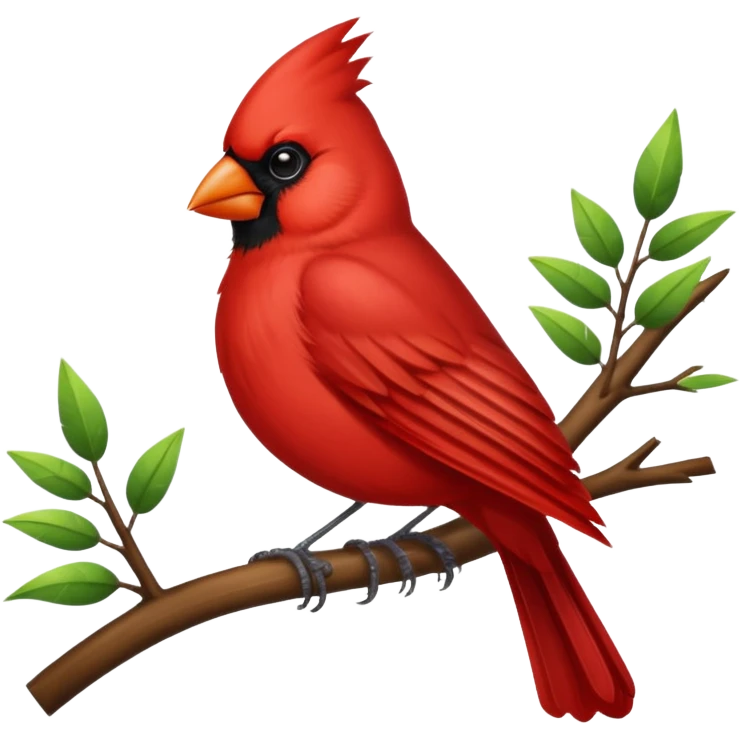 Red cardinal emoji