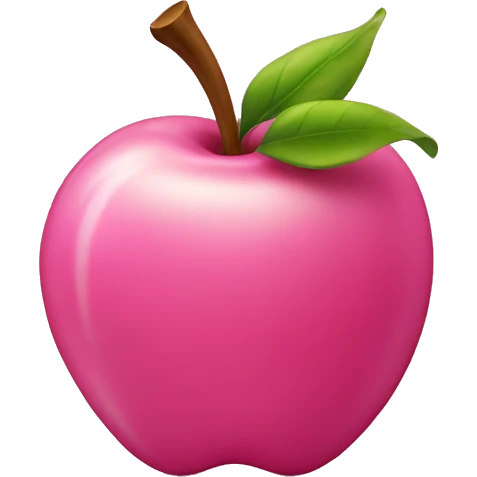 Pink apple emoji