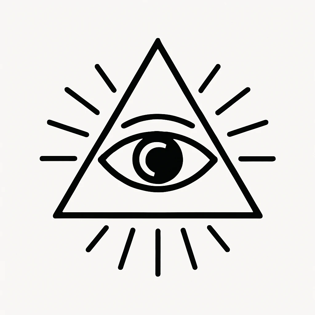 the Illuminati symbol, modern minimal design, clean lines emoji