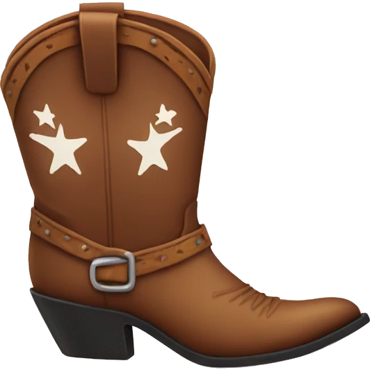 Cowgirl boot emoji