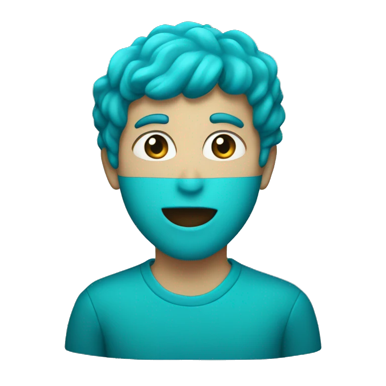 deep cyan heart emoji