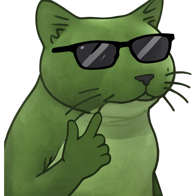 Cat with sunglasses emoji