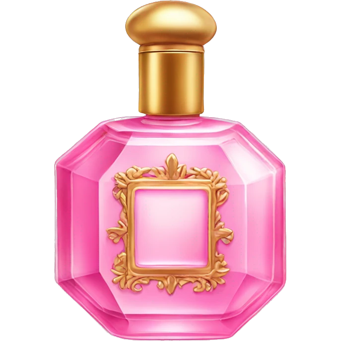 Pink perfume with classic decoration  emoji