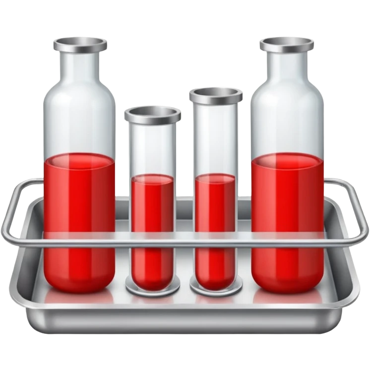 blood collection tube and gear together emoji