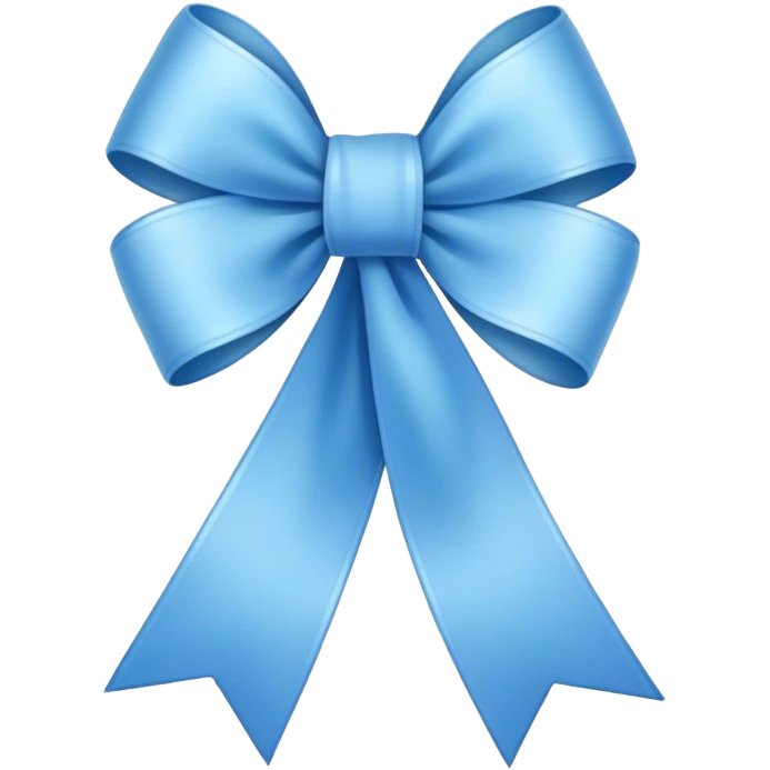 soft blue ribbon emoji