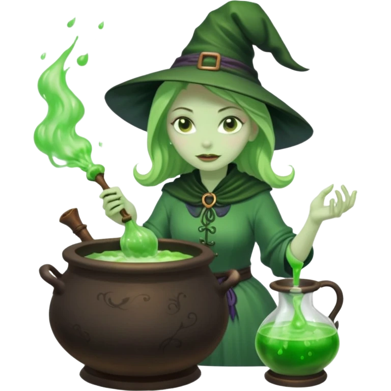 green witch cooking potion emoji
